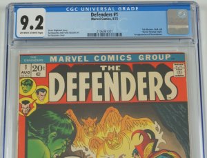 Defenders #1 CGC 9.2 - marvel comics 1972 - hulk doctor strange - 1st necrodamus