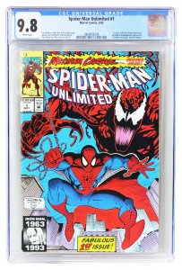 Spider-Man Unlimited #1 CGC 9.8 1992 Marvel Comics 1st Shriek Frances Barrison