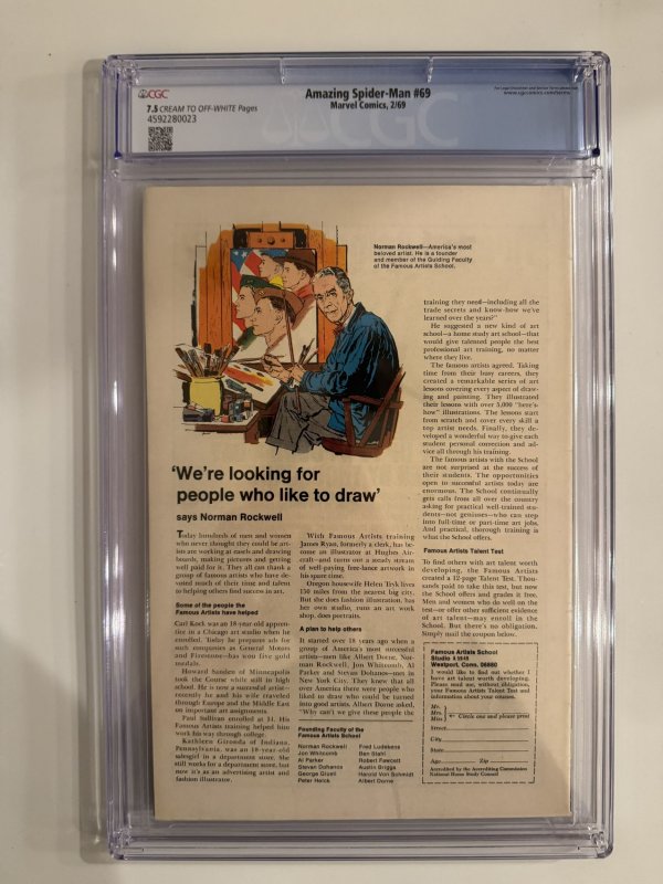 The Amazing Spider-Man #69 CGC 7.5 - Marvel Comics February (1969)