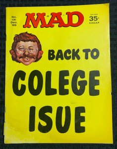 1969 MAD Magazine #131 VG 4.0 Alfred E Neuman / Back To College Issue
