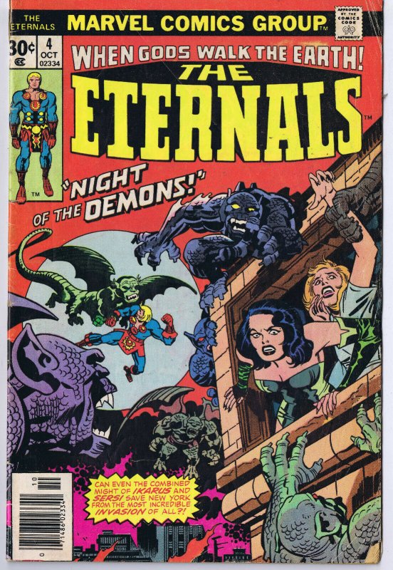 Eternals #4 ORIGINAL Vintage 1976 Marvel Comics 1st Gammenon the Gatherer