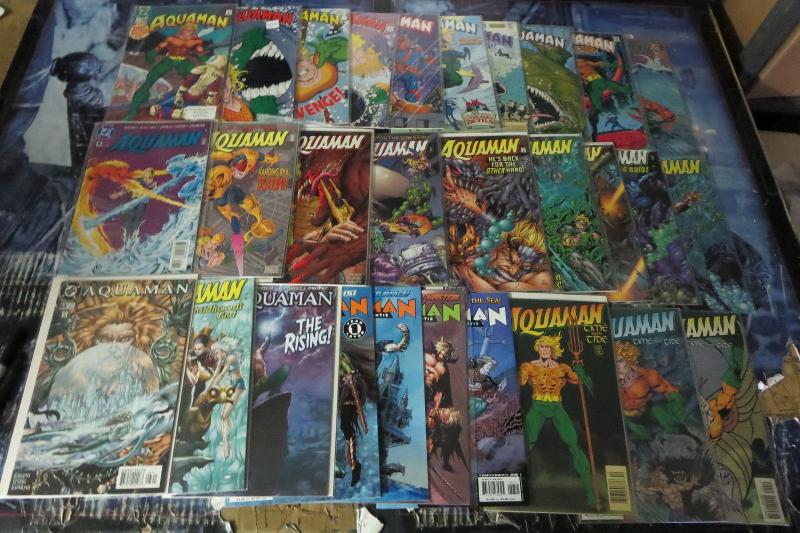 Big ol'Aquaman lot! 1991-2007 29 books! VF/+Peter David,Larson,Busiek,Guice,hook