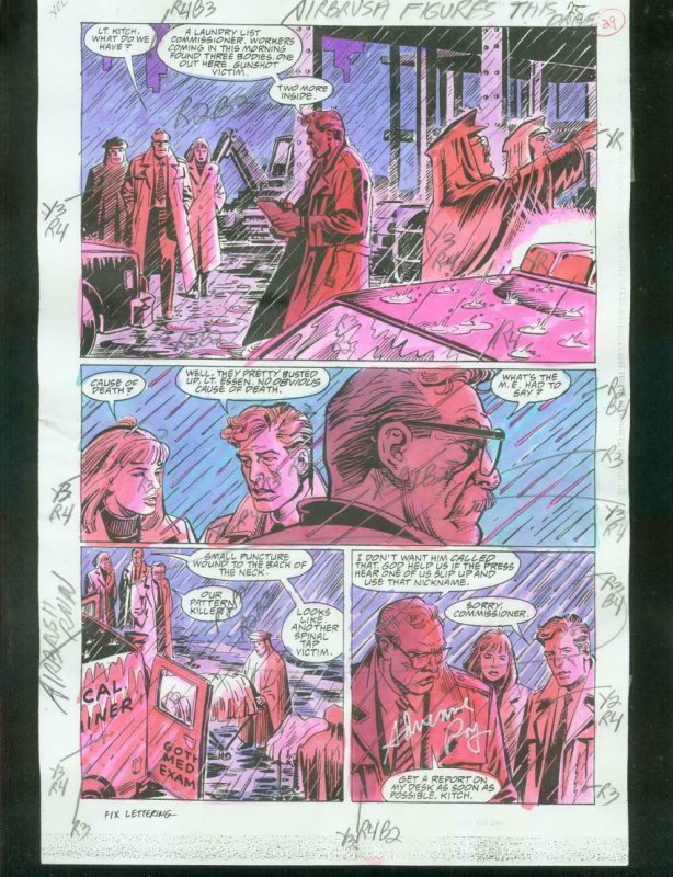 ORIGINAL D.C. COLOR GUIDE ROBIN ANNUAL #2 PG 28-SIGNED VG