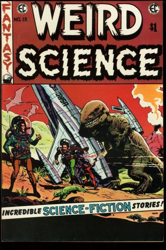 WEIRD SCIENCE #15-WALLY WOOD DINOSAUR COVER-1973 FN/VF