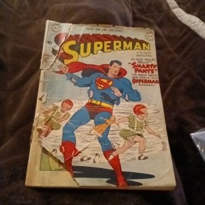 Superman 56 DC comic 1949 Wayne Boring art prankster 1st appearance Smarty Pants