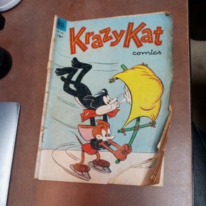 Krazy Kat Comics #454 Dell Comics 1953 Ignatz Mouse Koon Skin Kapers Offissa Pup