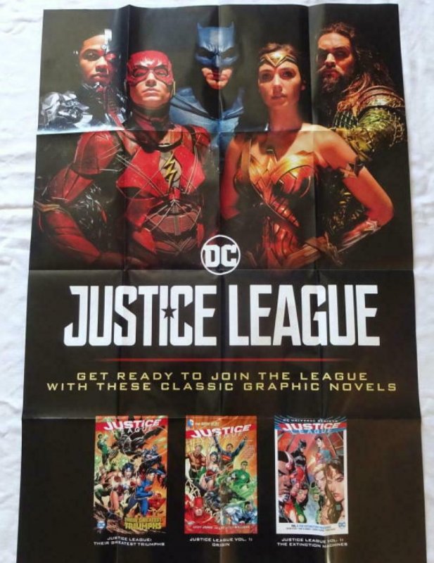 JUSTICE LEAGUE  Promo poster, 24 x 36, 2017, DC BATMAN WONDER WOMEN SUPERMAN 018