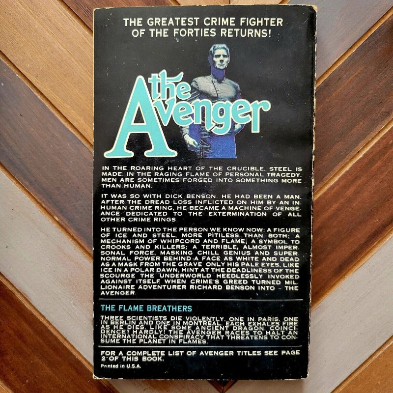 The Avenger #12 Flame Breathers Kenneth Robeson 1973, First Print in Paperback