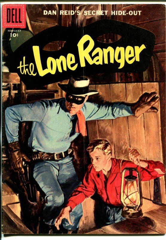 Lone Ranger #104 1957-Dell-painted cover-Dan Reid's Secret Hide-Out-VG/FN