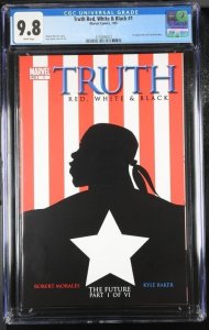 TRUTH RED WHITE & BLACK #1 CGC 9.8 1ST ISAIAH BRADLEY 9023