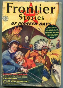 Frontier Stories Pulp Fall 1937- Sidney Riesenberg- Sons of the Alamo VG/F