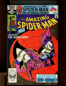 Amazing Spider-Man #223 - John Romita Jr. Cover Art. Red Ghost App. (7.0) 1981