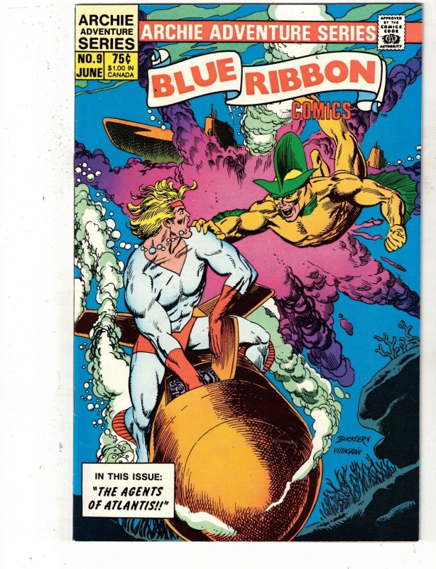 Blue Ribbon Comics #9 1984 NM- PRICE DROP! 1st Agent Neptune! Agents Of Atlantis