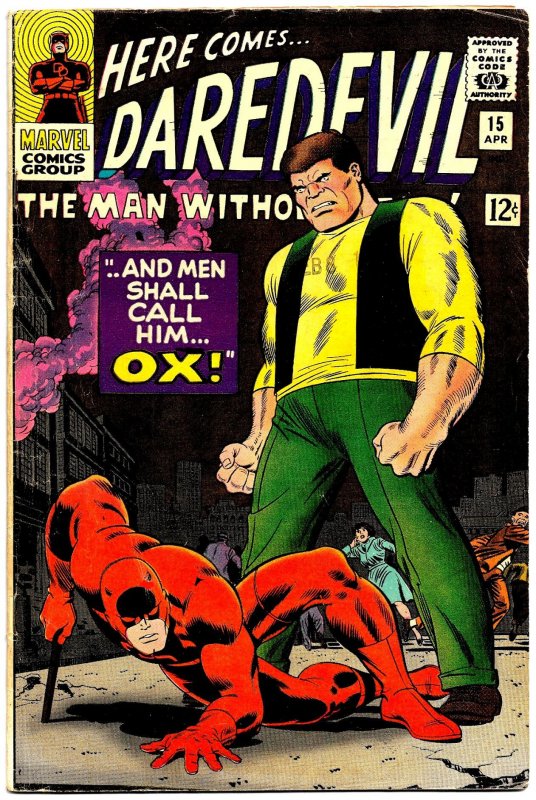 DAREDEVIL #15 (Apr1966) 5.0 VG/FN  John Romita! 1st Appearance of OX!
