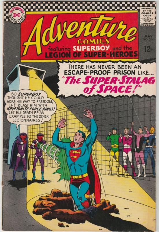 Adventure Comics #344 (May-66) FN Mid-High-Grade Legion of Super-Heroes, Supe...