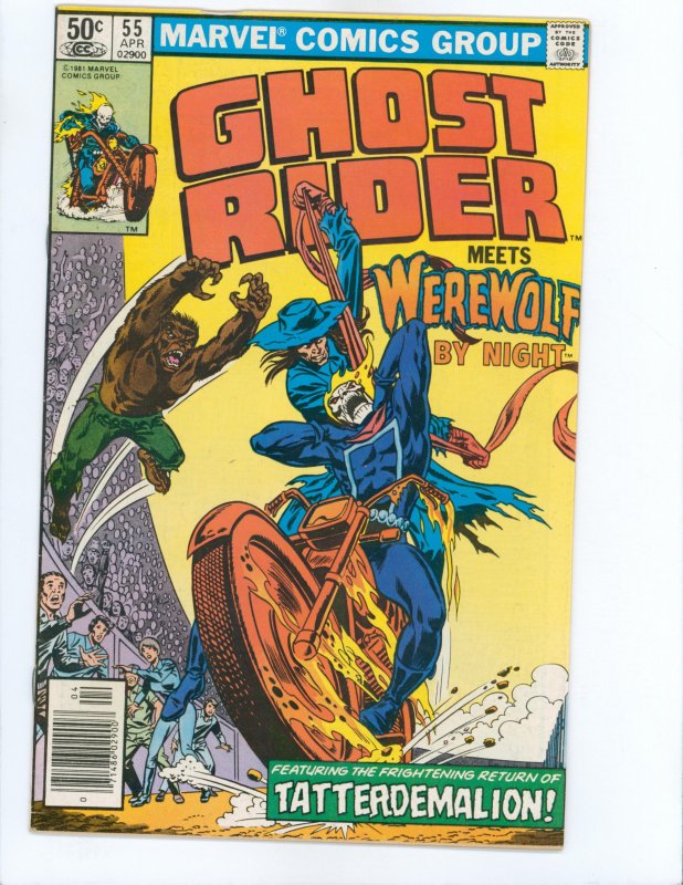 Ghost Rider 55 Newsstand Edition guest appearance of  Werewolf by Night