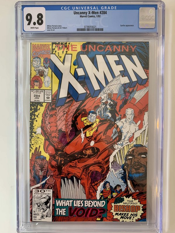 Uncanny X-Men 284 CGC 9.8 Marvel 1992 early Bishop WHITE PAGES- TV movie