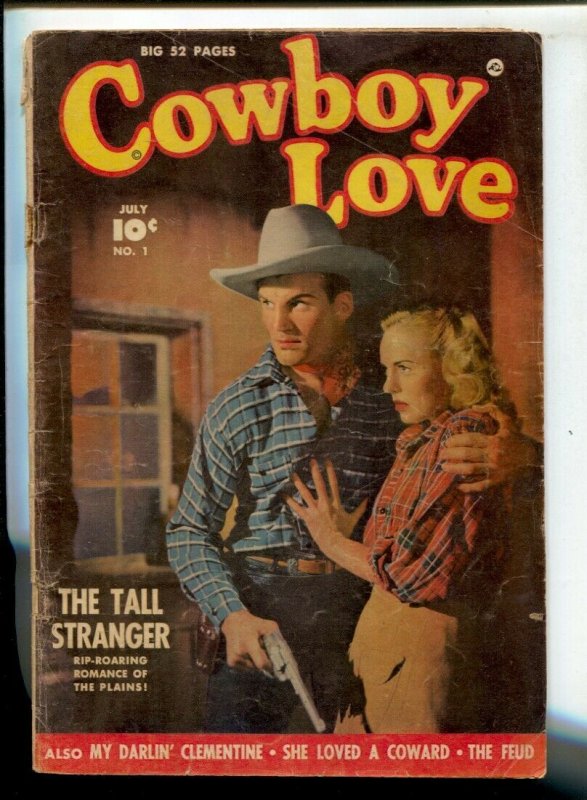 Cowboy Love #1 1949-Fawcett-First issue-Rocky Lane photo back cover-My Darli...