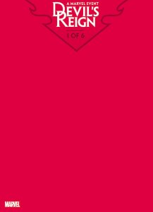 DEVIL'S REIGN 1 RED BLANK COVER VARIANT