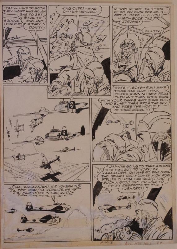 BOB POWELL original art, ALL NEW COMICS #4 pg 7, 1943, Bombs over Berlin, WWII