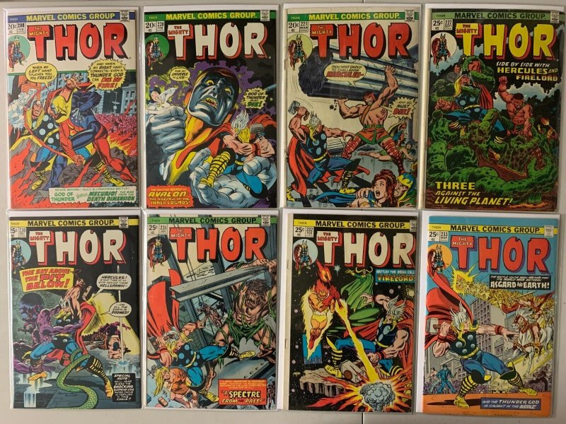 Mighty Thor bronze-age comics lot #208-270 newsstand 44 diff avg 5.0 (1973-78)