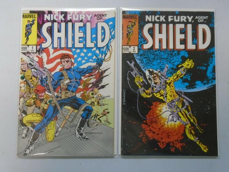 Nick Fury Agent of SHIELD set #1+2 8.0/VF (1983 2nd Series)