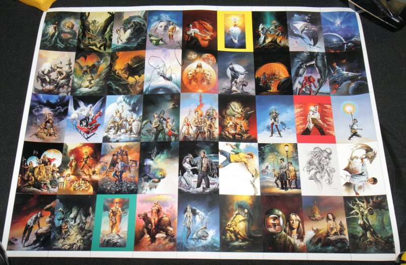 BORIS VALLEJO PROOF SHEET - 2pc Uncut Card Set Fantasy