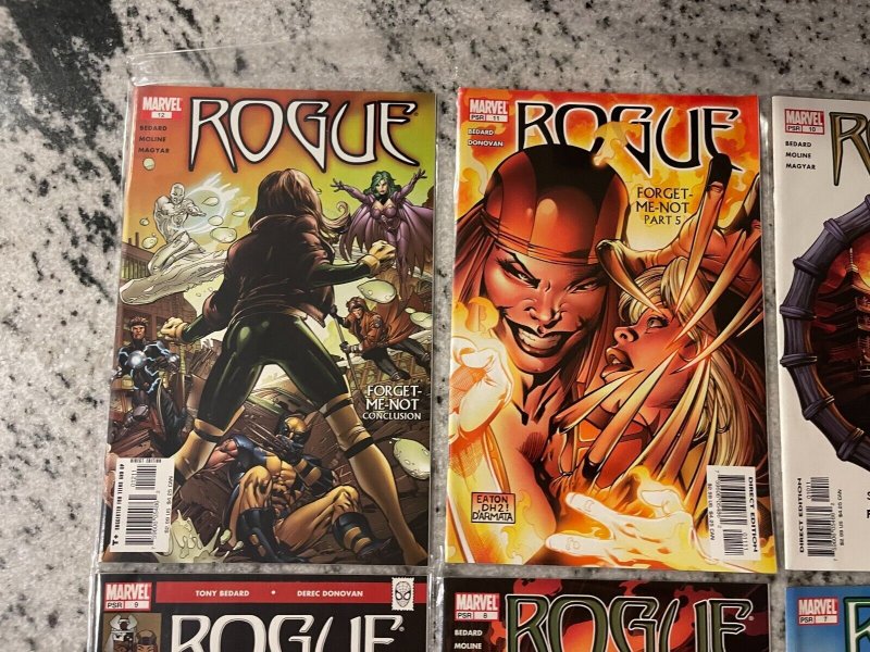 Lot Of 6 Rogue Marvel Comic Books # 7 8 9 10 11 12 Beast X-Men Wolverine J901 