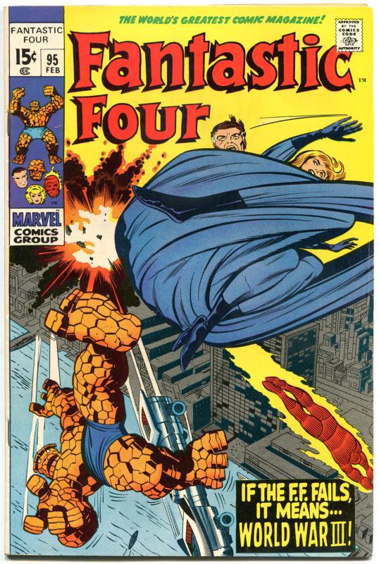 FANTASTIC FOUR #95, FN/VF, 1st Monocle, Jack Kirby, 1961, more FF in store, QXT