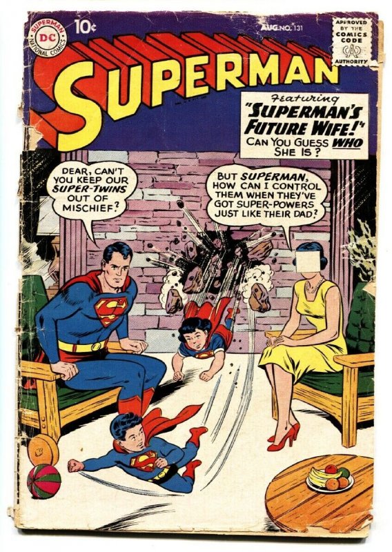 Superman Comics #131 1959- Mr Mxyzptlk  Super Twins G-