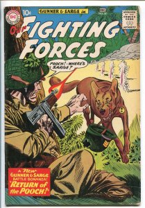 OUR FIGHTING FORCES #58-1959-DC-SILVER AGE-RETURN OF POOCH-GUNNER & SARGE-vg