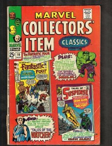 Marvel Collectors Item #10 ~ Fantastic Four/ Hulk ~ 1967 (5.0)WH