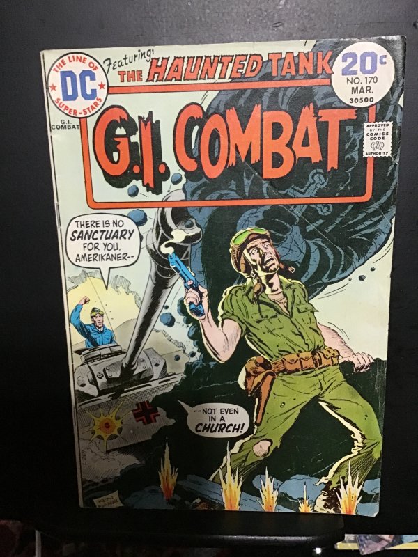 G.I. Combat #170 (1974) mid high-grade Haunted Tank key! FN/VF Wow!