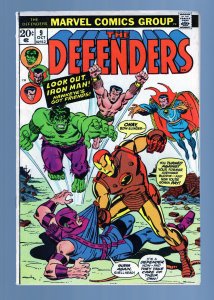 The Defenders #9 - Avengers  vs. Defenders. Sal Buscema Cover Art. (6.0) 1973