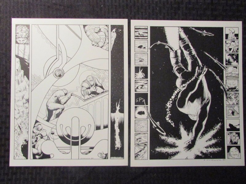 1989 Paul Chadwick's CONCRETE Portfolio w/ (6) Prints VF in VG Envelope