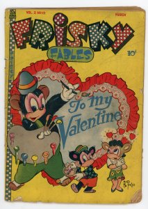 Frisky Fables #15 (1947) v2 #12 Novelty Press Valentine Cover FR