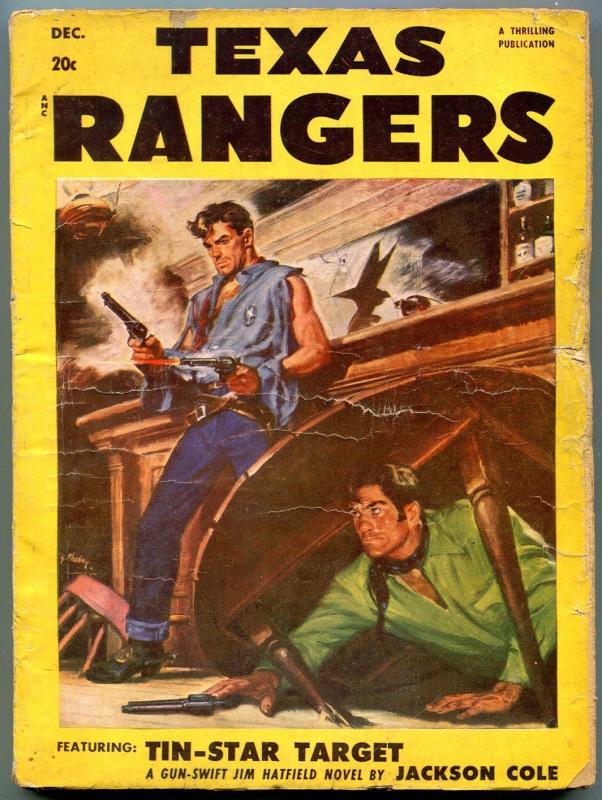 Texas Rangers Pulp December 1951- Jim Hattfield- Western VG