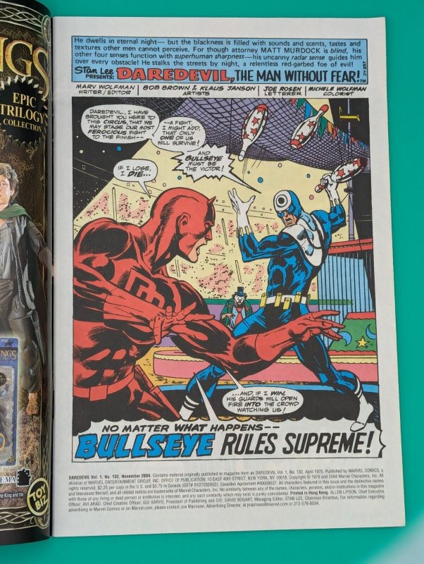 Marvel Comics Daredevil The Man Without Fear! April #132 Issue Comic