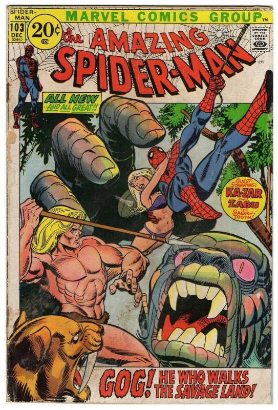 Amazing Spider-Man #103 ORIGINAL Vintage 1971 Marvel Comics 1st Gog 