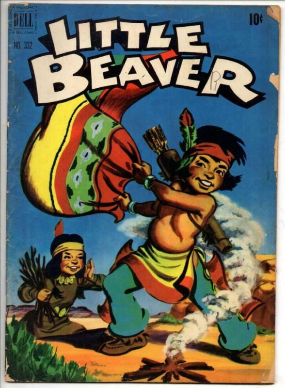 LITTLE BEAVER #332, VG, Dell, 1951, Indians, Golden age