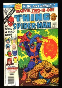 Marvel Two-In-One Annual #2 VF+ 8.5 Thanos Spider-Man Thing!