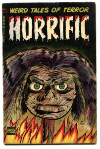 HORRIFIC #4 1953-restored-Shrunken Head-DON HECK-PRE-CODE HORROR