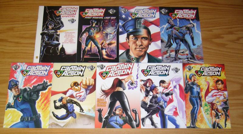 Captain Action Comics #0 & 1-5 VF/NM complete series +3.5 + first mission + spec