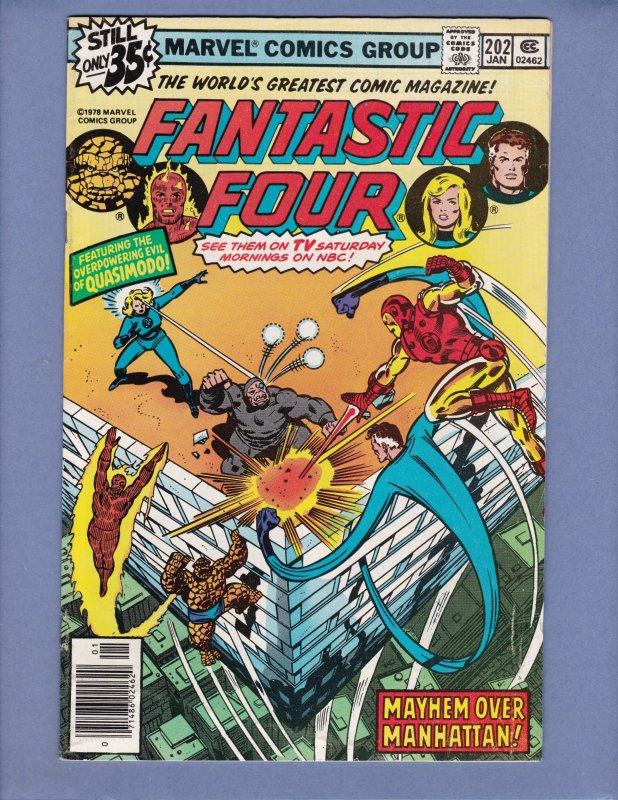 Fantastic Four #202 FN Quasimodo Marvel 1979