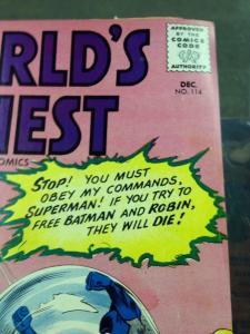 World's Finest 114 GD/VG Early Silver Age DC Superhero