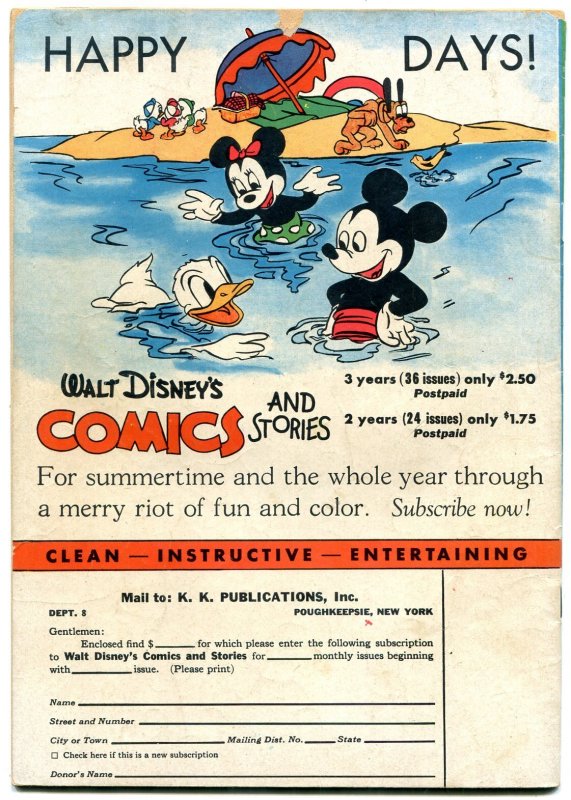 Walt Disney's Comics and Stories #59  1945 - Dell  -G/VG - Comic Book