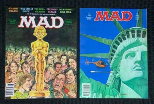 1982 1985 MAD Magazine #231 & 252 FN/FN+ Statue of Liberty / Academy Awards LOT
