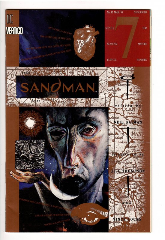 SANDMAN 47 NM 9.2-9.8;1st  CAMEO APP. DANIEL HALL AS THE SANDMAN(DREAM)