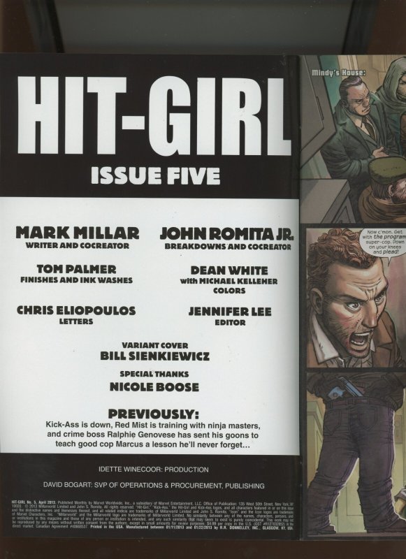 (2013) Hit-Girl #5: WE COMBINE SHIPPING! (9.2 OB)