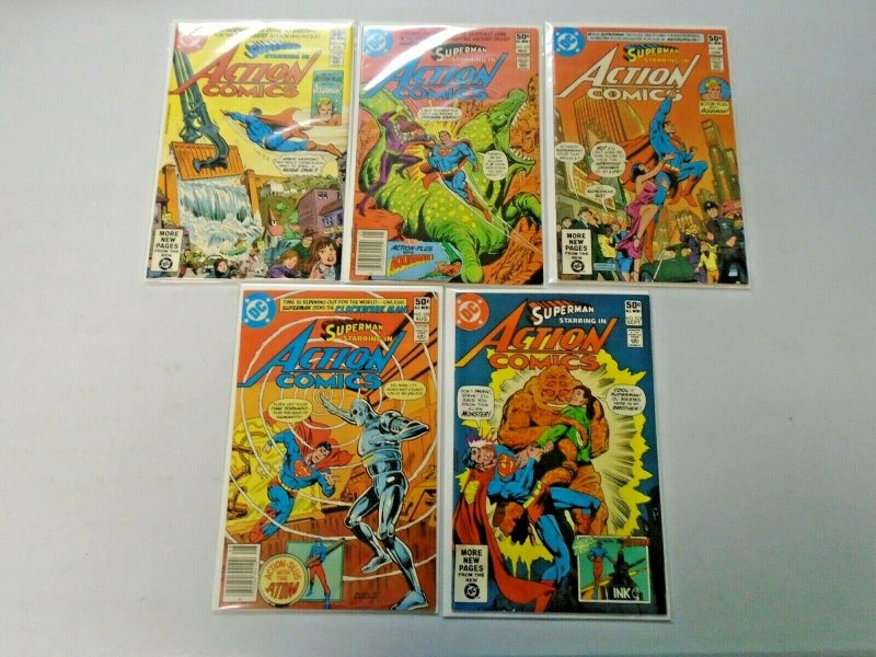 Superman Action Comics Lot 50¢ Covers From #511-523 10 Diff Avg 8.0 VF (1980-81)